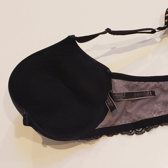 Victoria Secret Vintage Racerback Push up Bra with Studs and Chains 38D - Picture 8 of 11